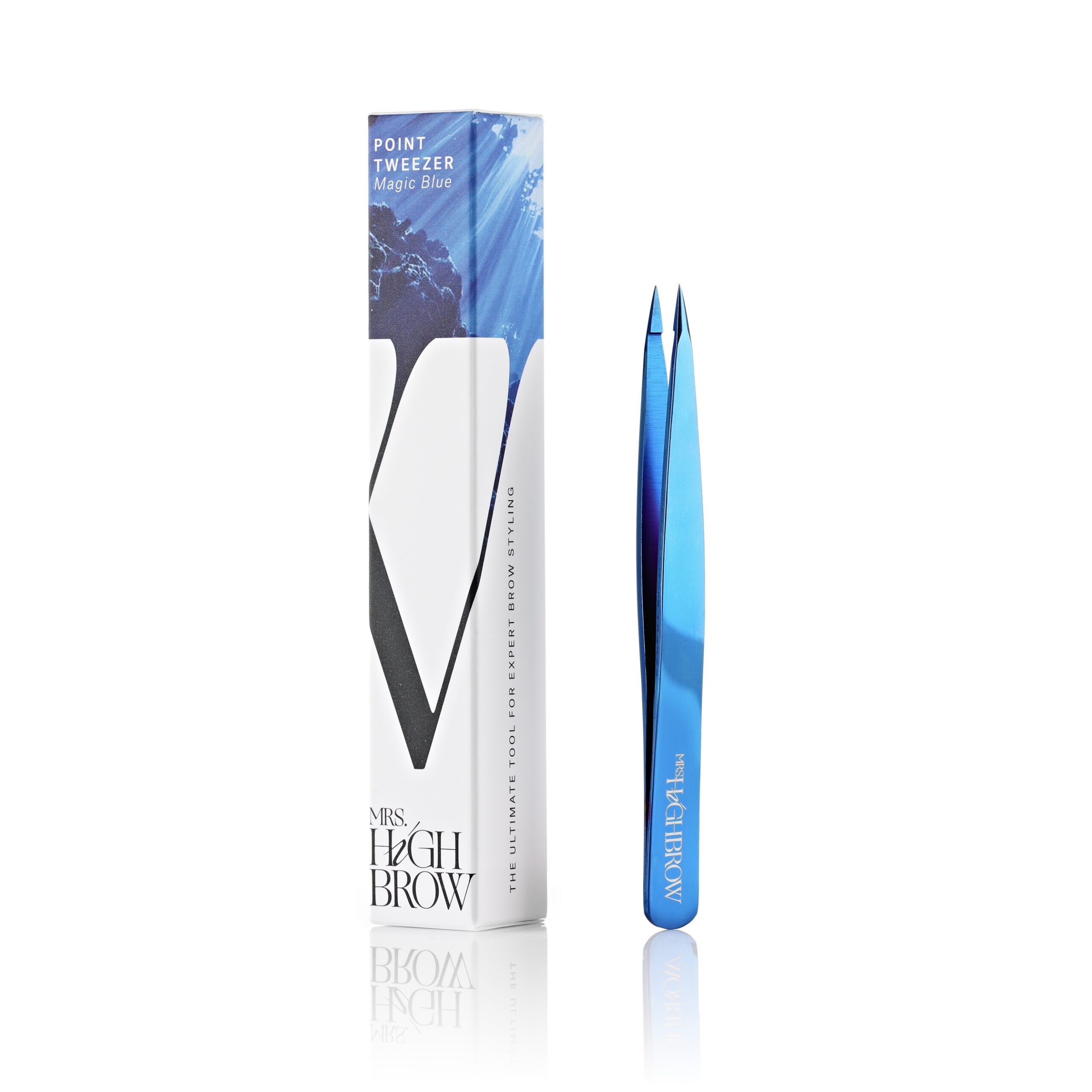 Mrs. Highbrow Point Tweezers Magic Blue