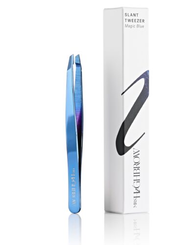 Mrs. Highbrow Slant Tweezers Magic Blue